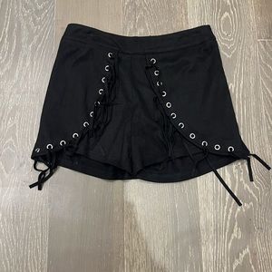 High waisted Fringe shorts